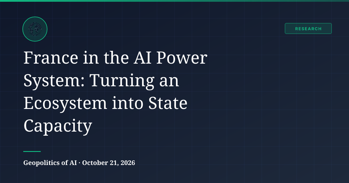 France’s AI Strategy: Turning Models, Compute, and Public Investment Into National Capability