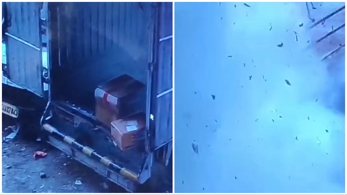 WATCH: Parcel Explodes During Unloading At Courier Office In Maharashtra's Latur; Employee Seriously Injured