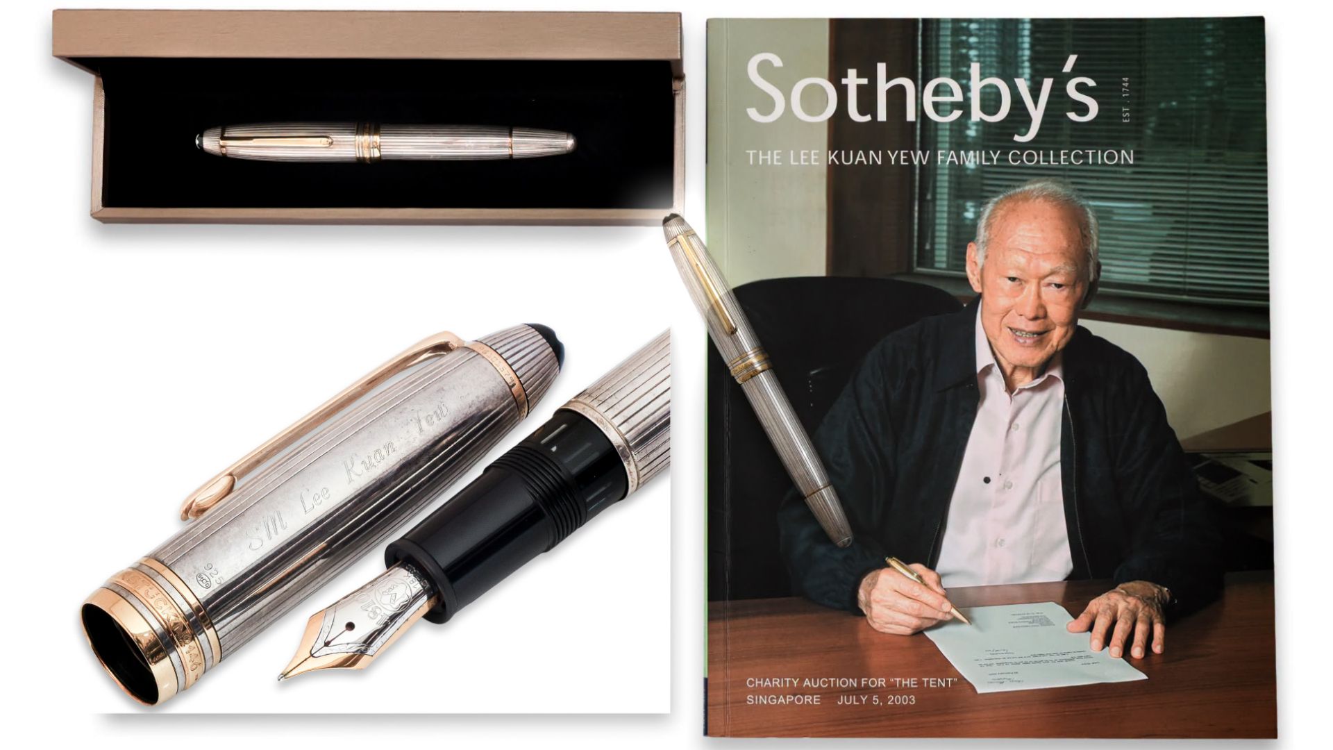 Singapore’s founding PM Lee Kuan Yew’s Montblanc sterling silver pen sells for more than S$461K in SG auction; 10X its highest valuation