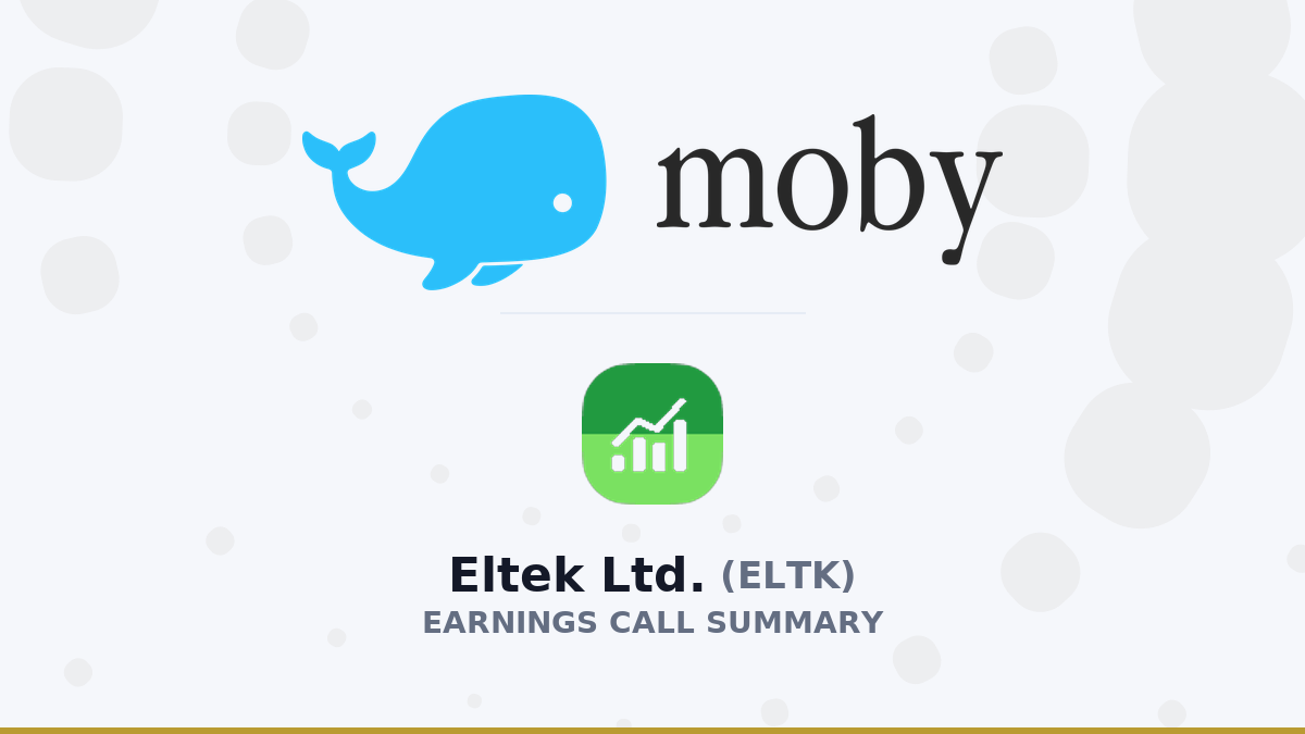 Eltek Ltd. Q2 2026 Earnings Call Summary