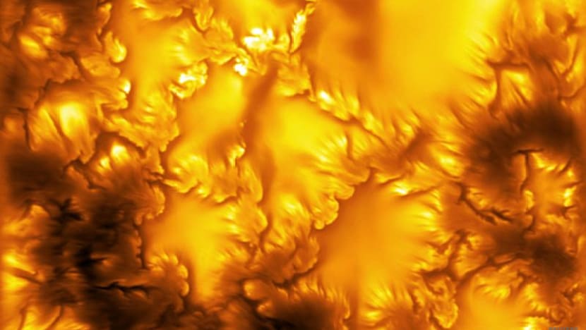 Swirling, vortex-like patterns observed on the sun's surface