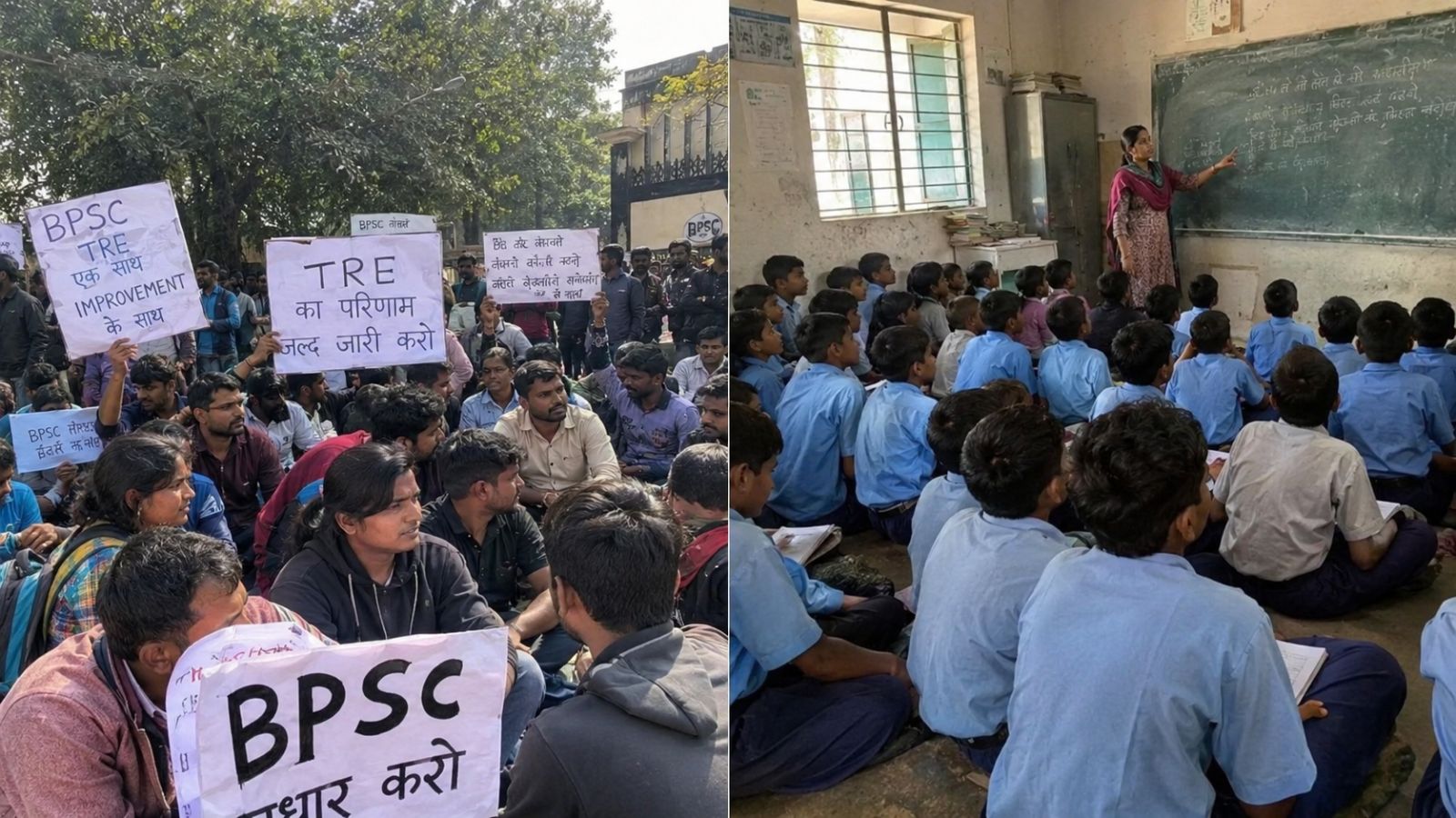 32,388 posts announced, but protests in Patna continue: Why BPSC TRE-4 is facing fire