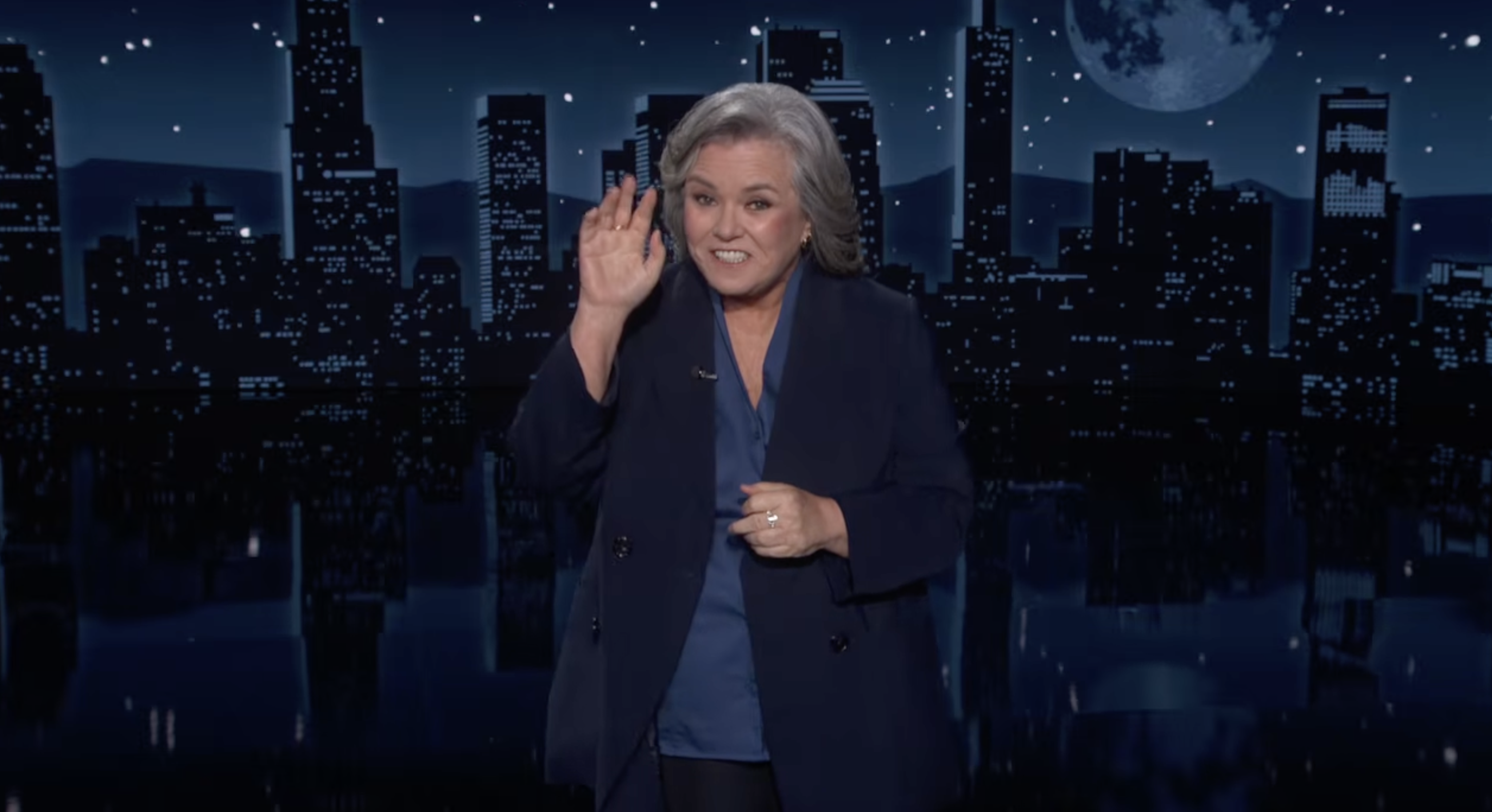 Rosie ODonnell thanks Trump in Kimmel monologue