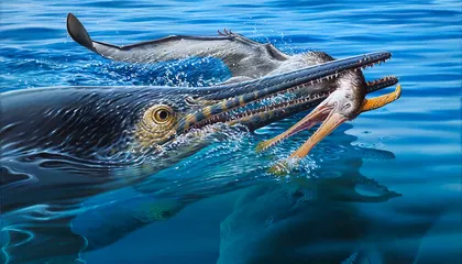 Rare Fossil Reveals a Three-Tier Food Chain Frozen in Time: a Pterosaur Eaten by an Ichthyosaur Eaten by a Pliosaur