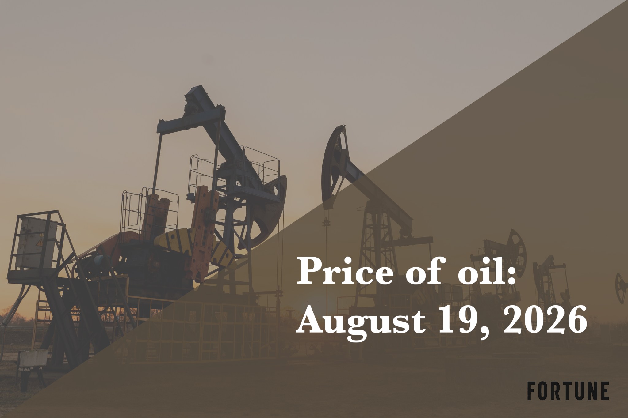 Current price of oil as of August 19, 2026