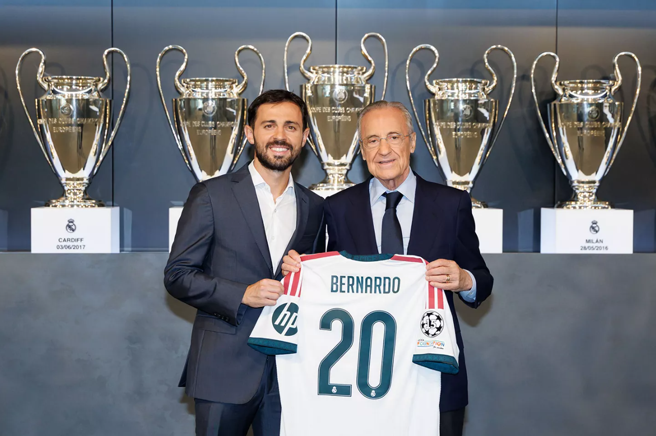 Bernardo Silva unveiled at Real Madrid