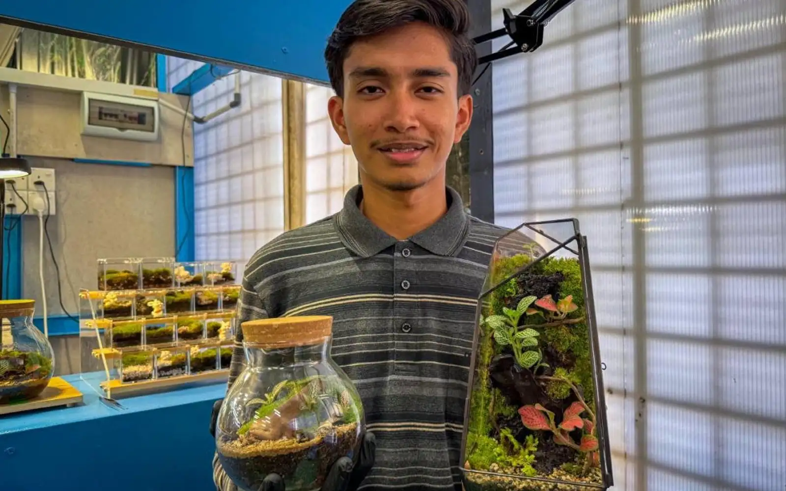 Tiny gardens, big imagination for student terrarium maker