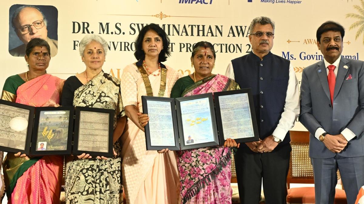 Dr. M. S. Swaminathan Award for Environment Protection 2026 presented to two women