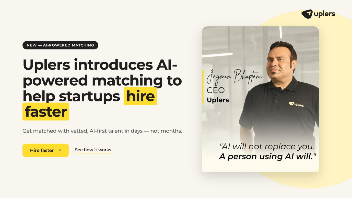 Uplers introduces AI-powered matching to help startups hire faster
