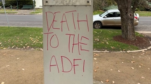 Locals angered after vandals graffiti 100-year-old war memorial