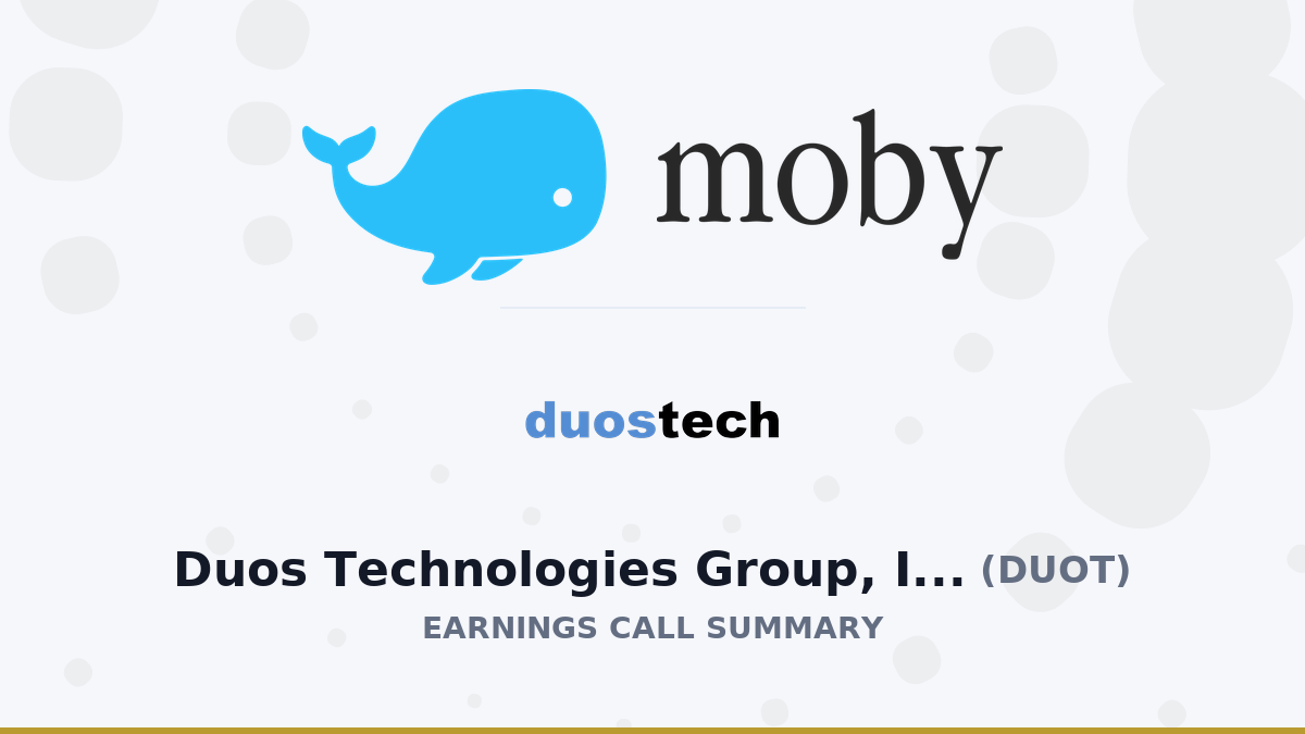 Duos Technologies Group, Inc. Q2 2026 Earnings Call Summary