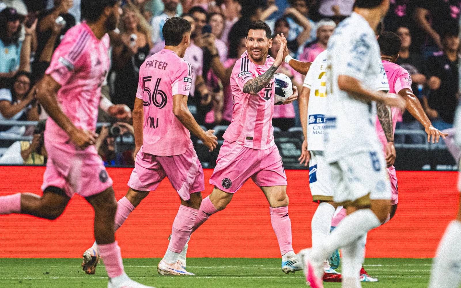 Messi scores twice to set Leagues Cup record in Miami victory