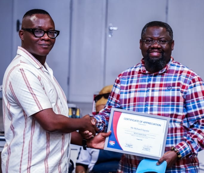 Richard Agyare honoured by NPP UK East London Chapter for dedicated service