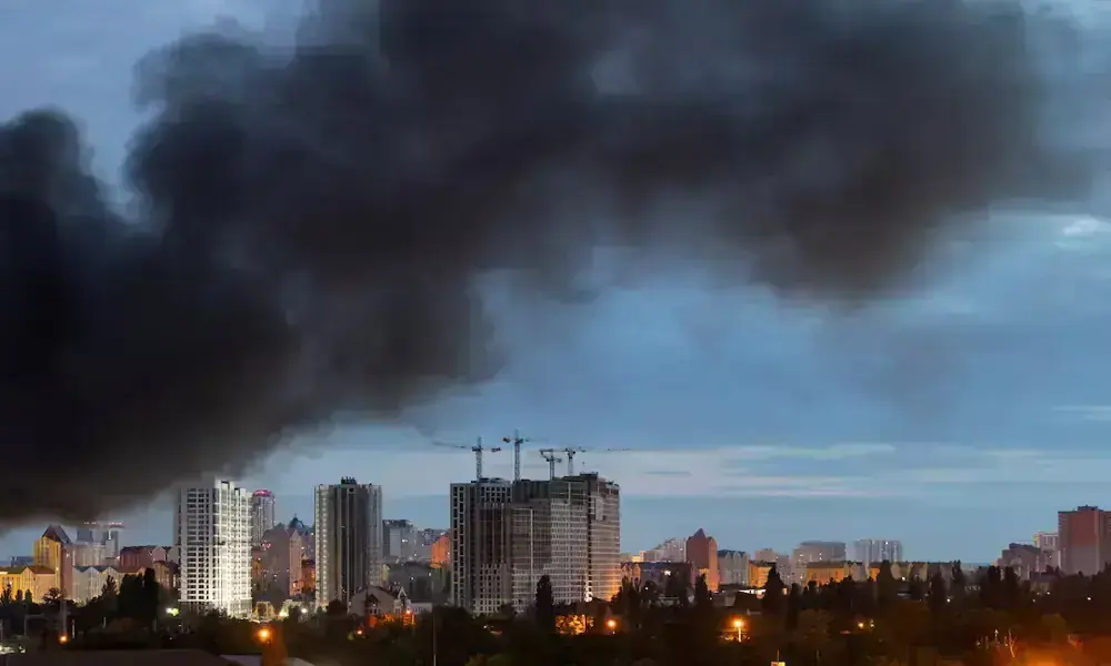 Russian ballistic missiles kill at least five in Ukraine's Kyiv, spark fires