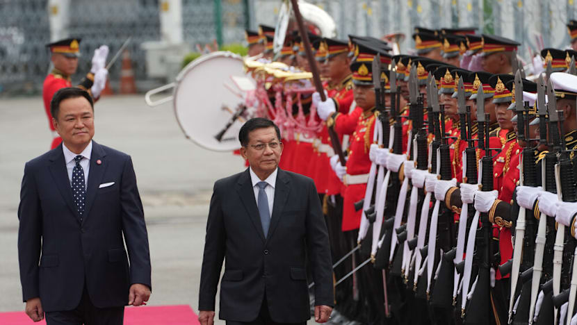 Myanmar ex-military chief on first Thailand trip as civilian leader