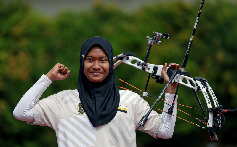 Puteri Qaira becomes queen of the Sukma archery range