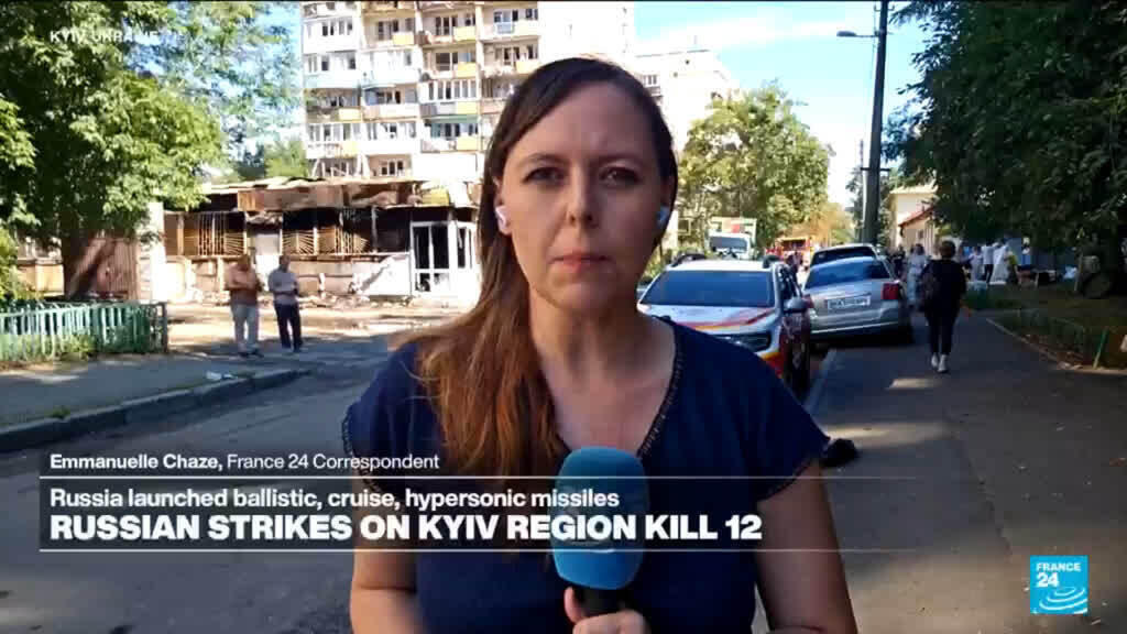 Russian strikes kill at least 12 in Kyiv, surrounding region