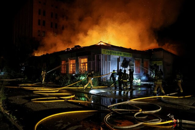 Russia struck Kyiv overnight, killing 12. Here’s what the Ukrainian capital looks like in the aftermath of the attack.