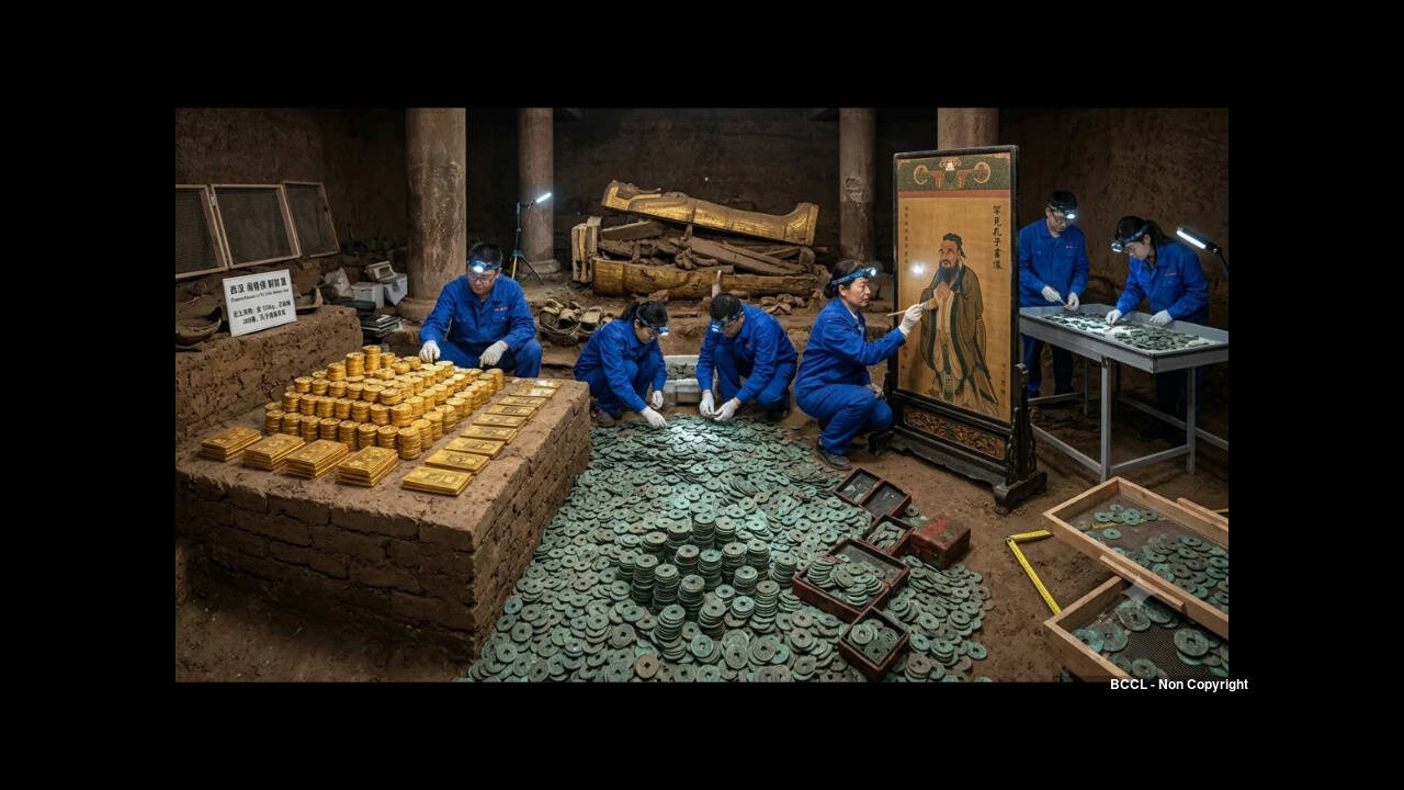Chinese ruler’s tomb reveals 2 million coins and 120kg of gold