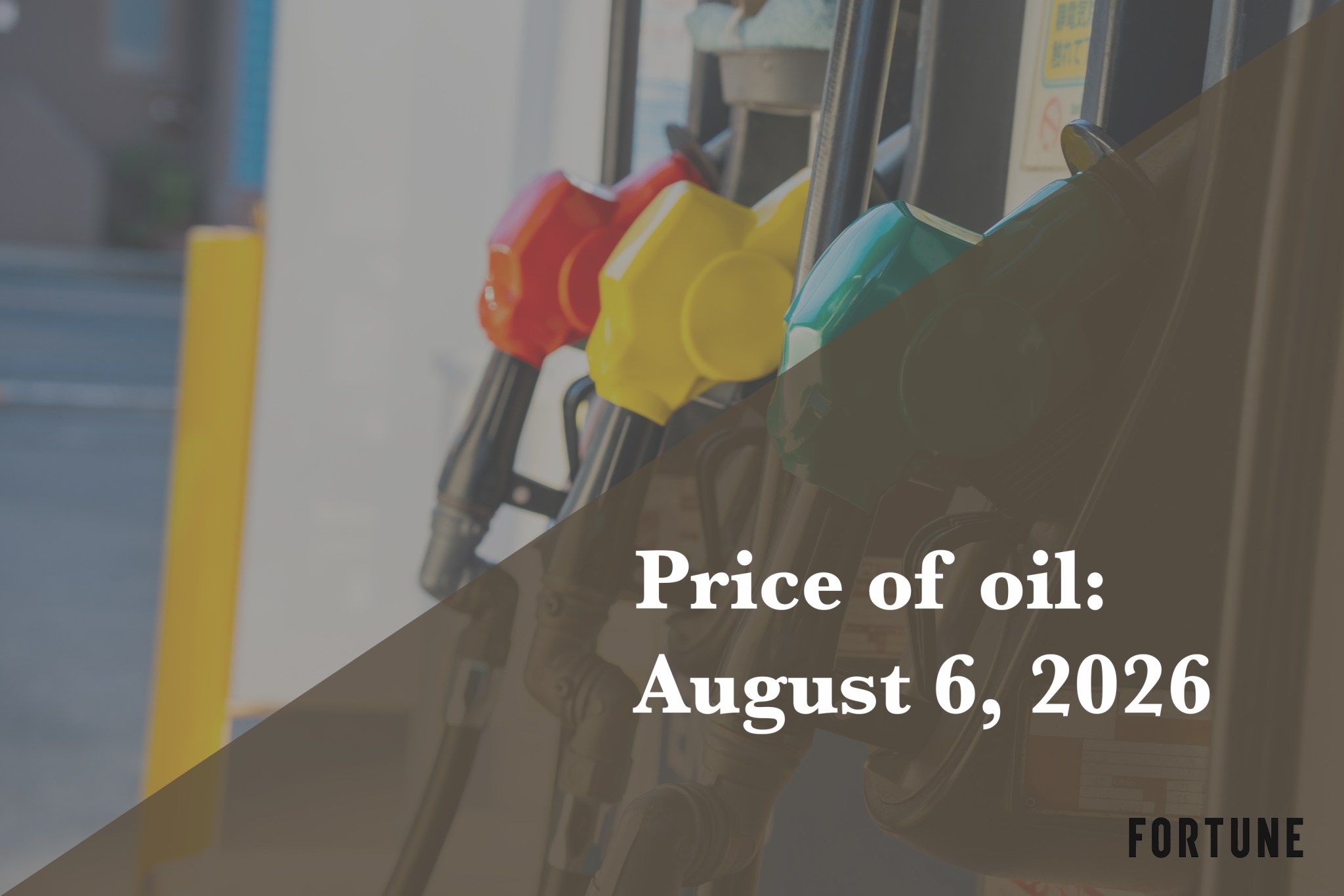 Current price of oil as of August 6, 2026
