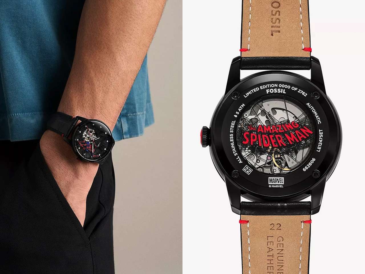 Fossil’s Spider-Man Watch Turns Comic Art Mechanical
