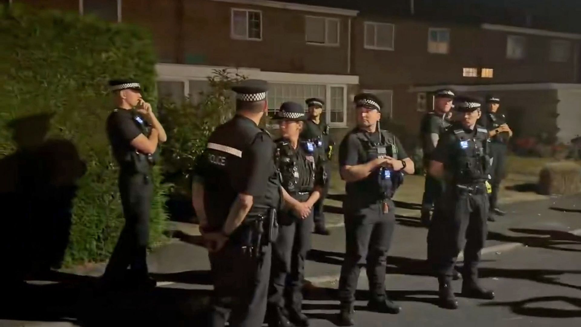 Female police officer 'seriously bitten' during anti-migrant disorder