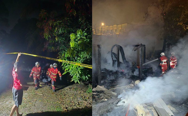 Three found charred, one suffers burns in Menggatal house fire