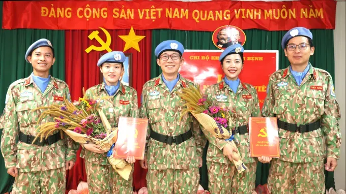 Level-2 Field Hospital No. 7 admits two outstanding female officers to Party