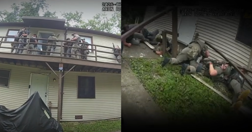 9 US officers fall to the ground, 7 injured, after wooden deck collapses during arrest operation