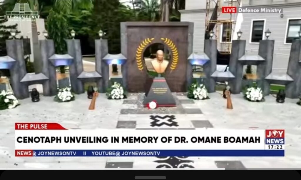 Defence Ministry unveils cenotaph in honour of late Omane Boamah