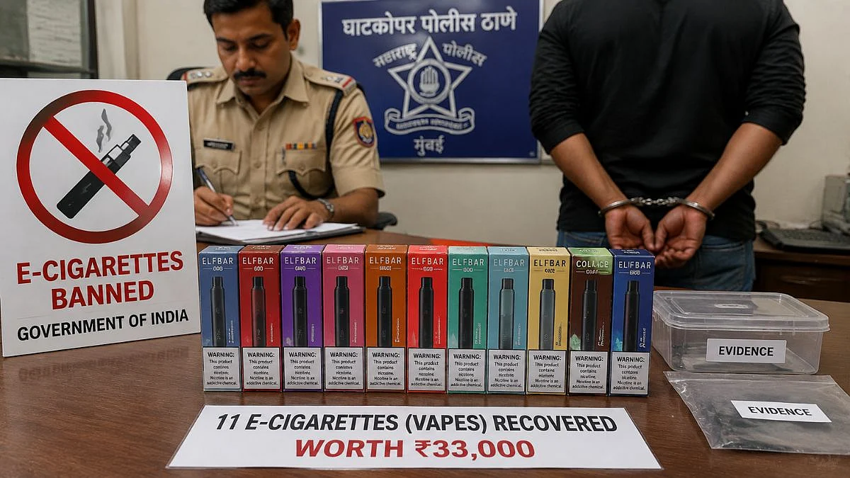 Mumbai Crime: Ghatkopar Police Arrest 26-Year-Old For Allegedly Possessing 11 Banned E-Cigarettes Worth ₹33,000