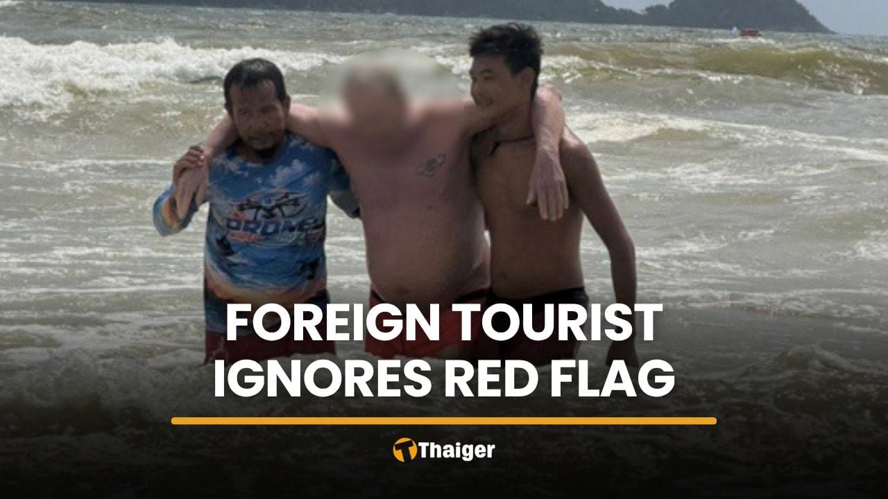 Tourist rescued after ignoring red flags at Phuket beach