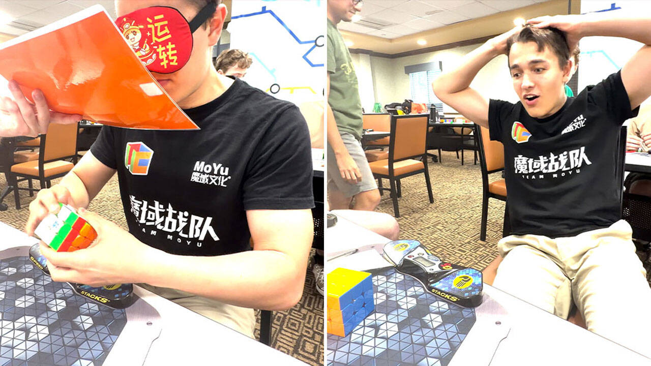 How a 21-year-old solved a Rubik's Cube blindfolded in 11.56 seconds