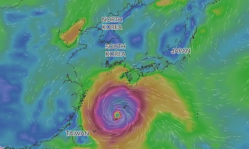 Japan cancels 500 flights, orders evacuations as Typhoon Dolphin approaches