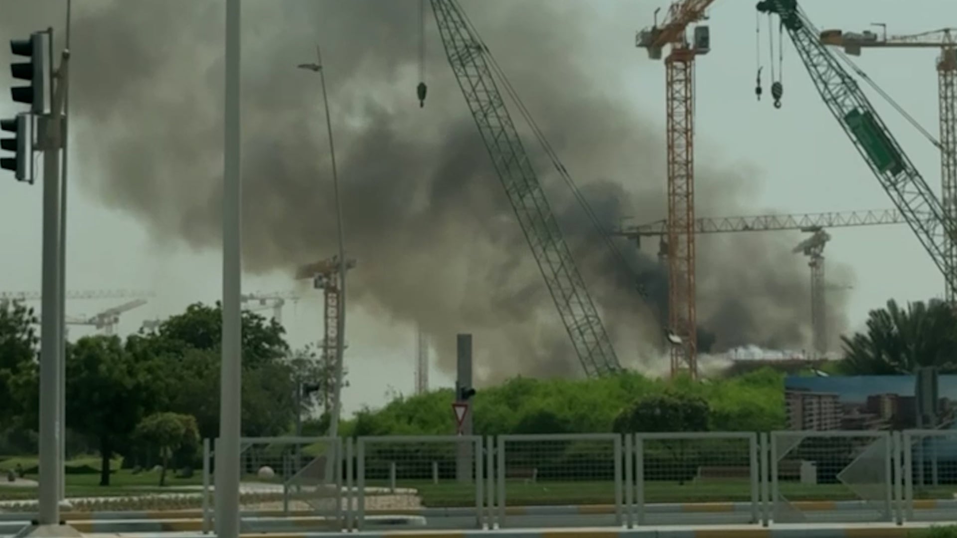 Abu Dhabi fire crews tackle blaze at under-construction building on Yas Island