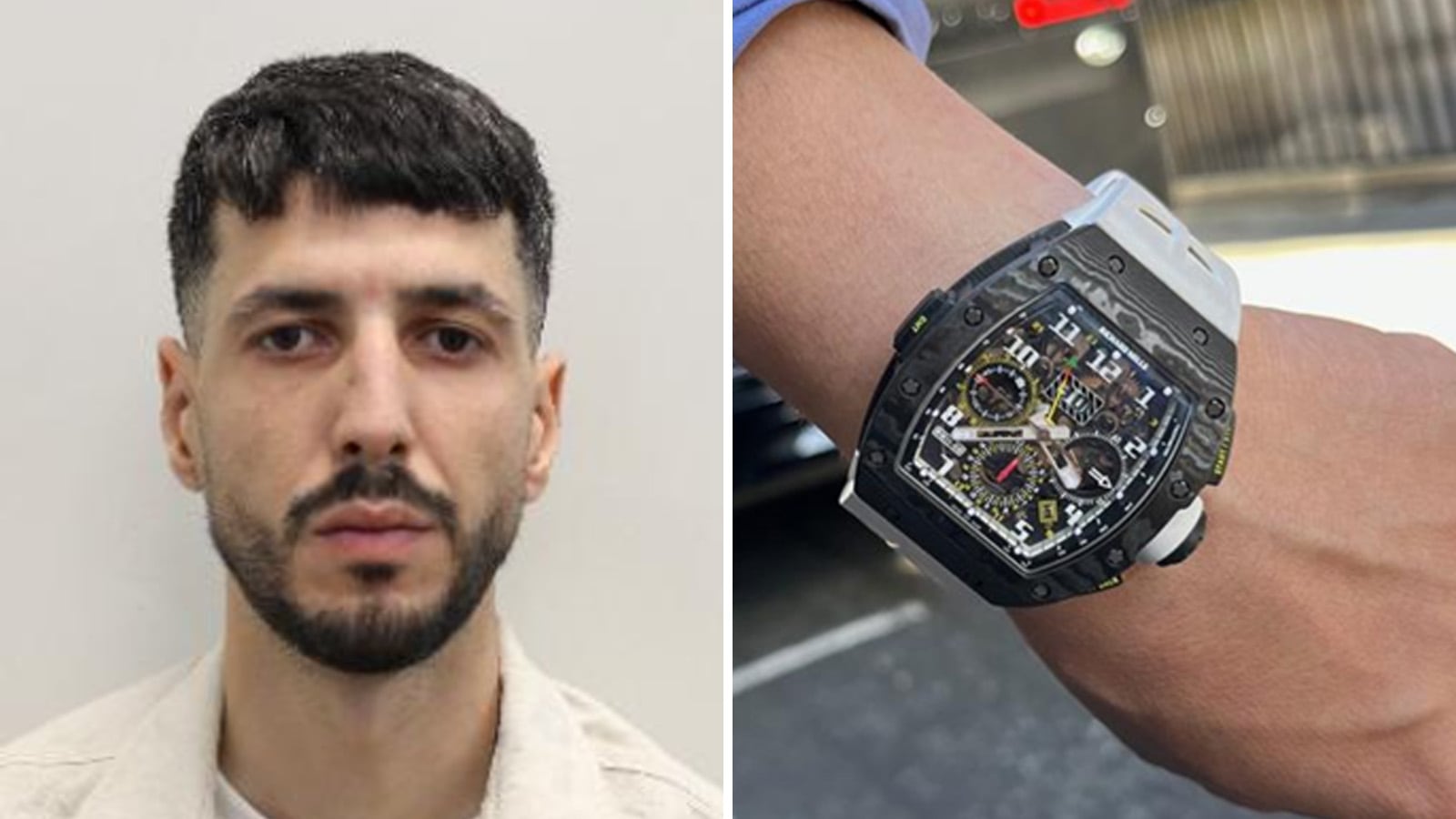 Algerian robber jailed over £250,000 Richard Mille watch snatch in London