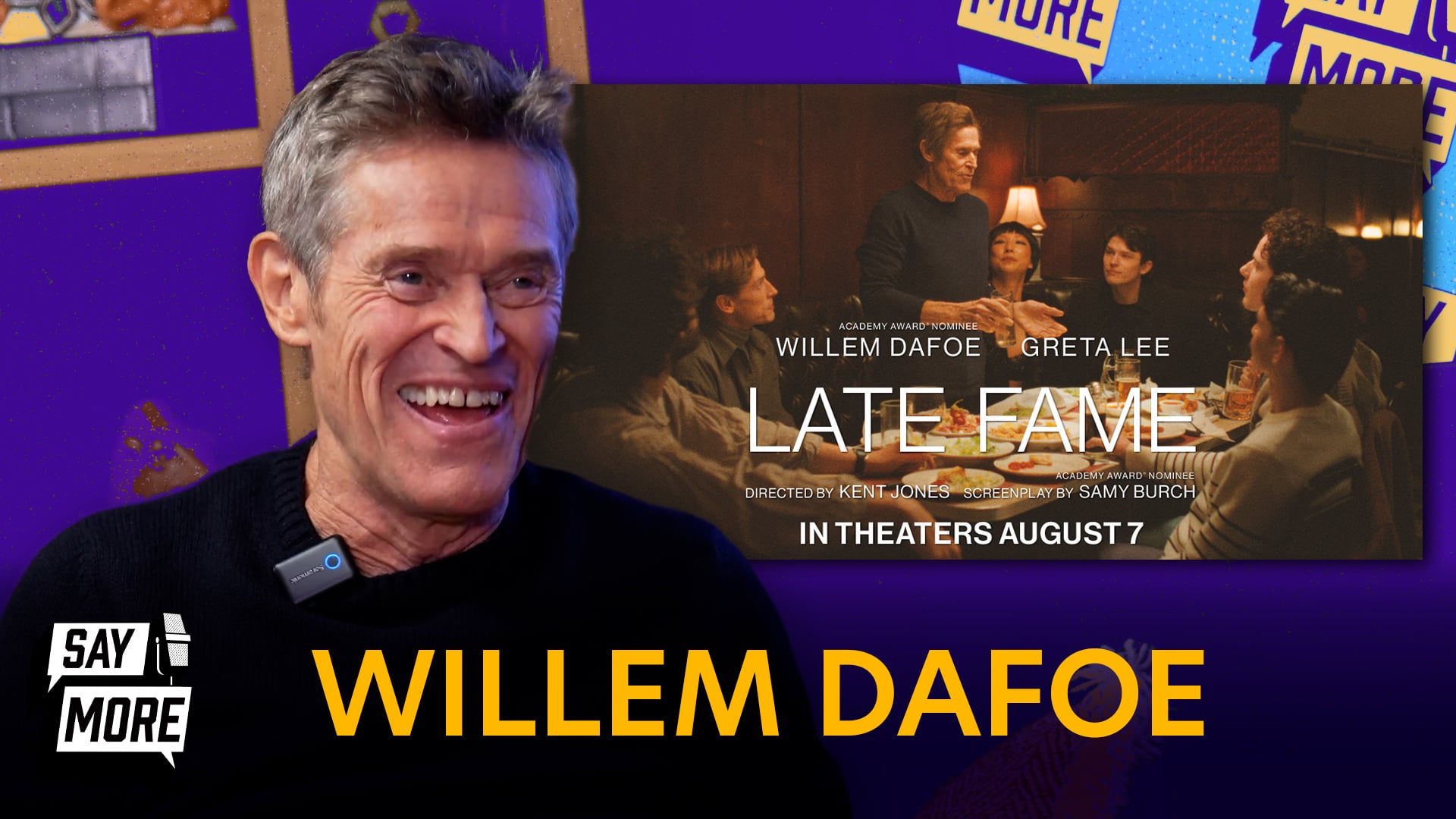 Willem Dafoe talks Late Fame and how he approached his viral photo shoot
