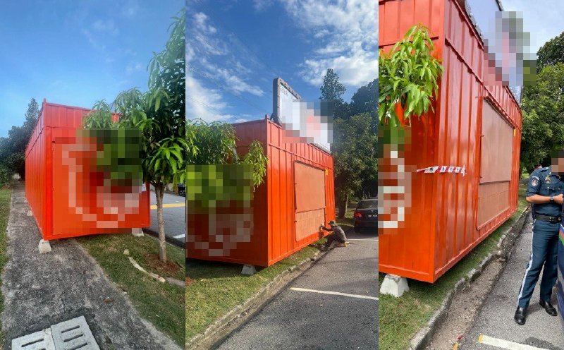 #NSTviral: Residents seeing red over 'burger container' blocking Sri Hartamas walkway