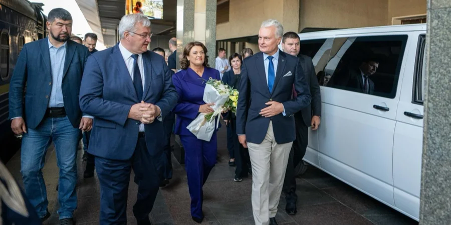 Lithuanian President Gitanas Nausėda arrives in Kyiv ahead of Ukraine's Independence Day