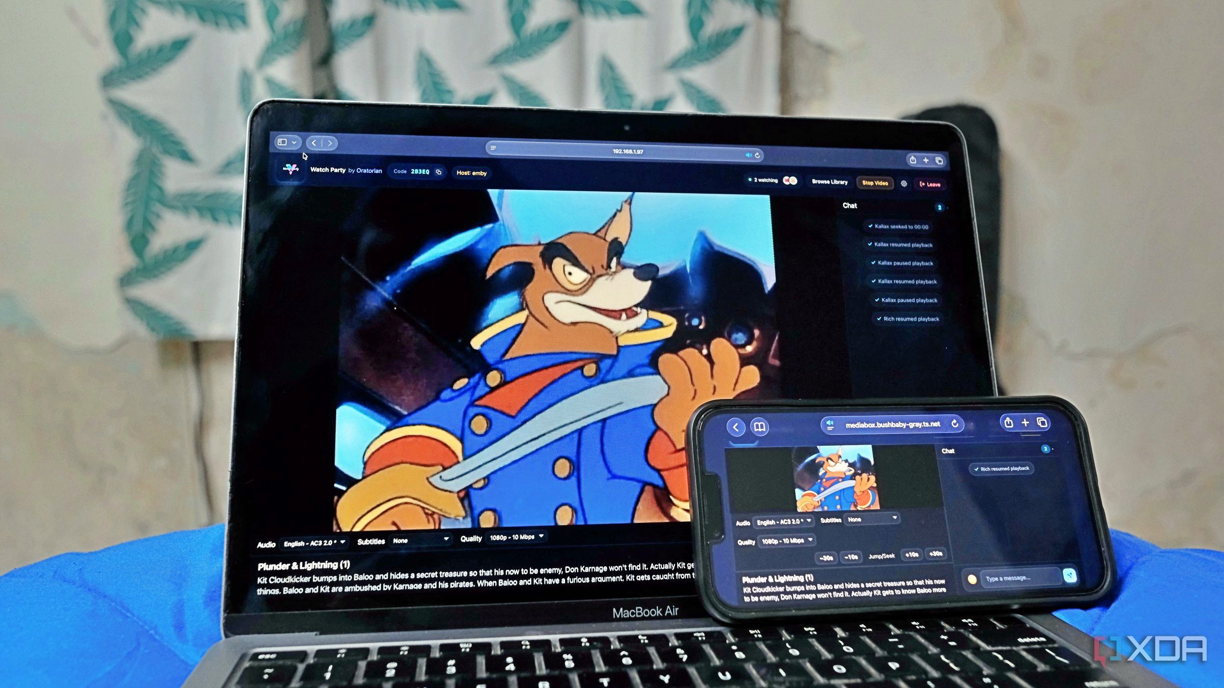 Emby doesn't have watch parties, so I found a community solution that actually works