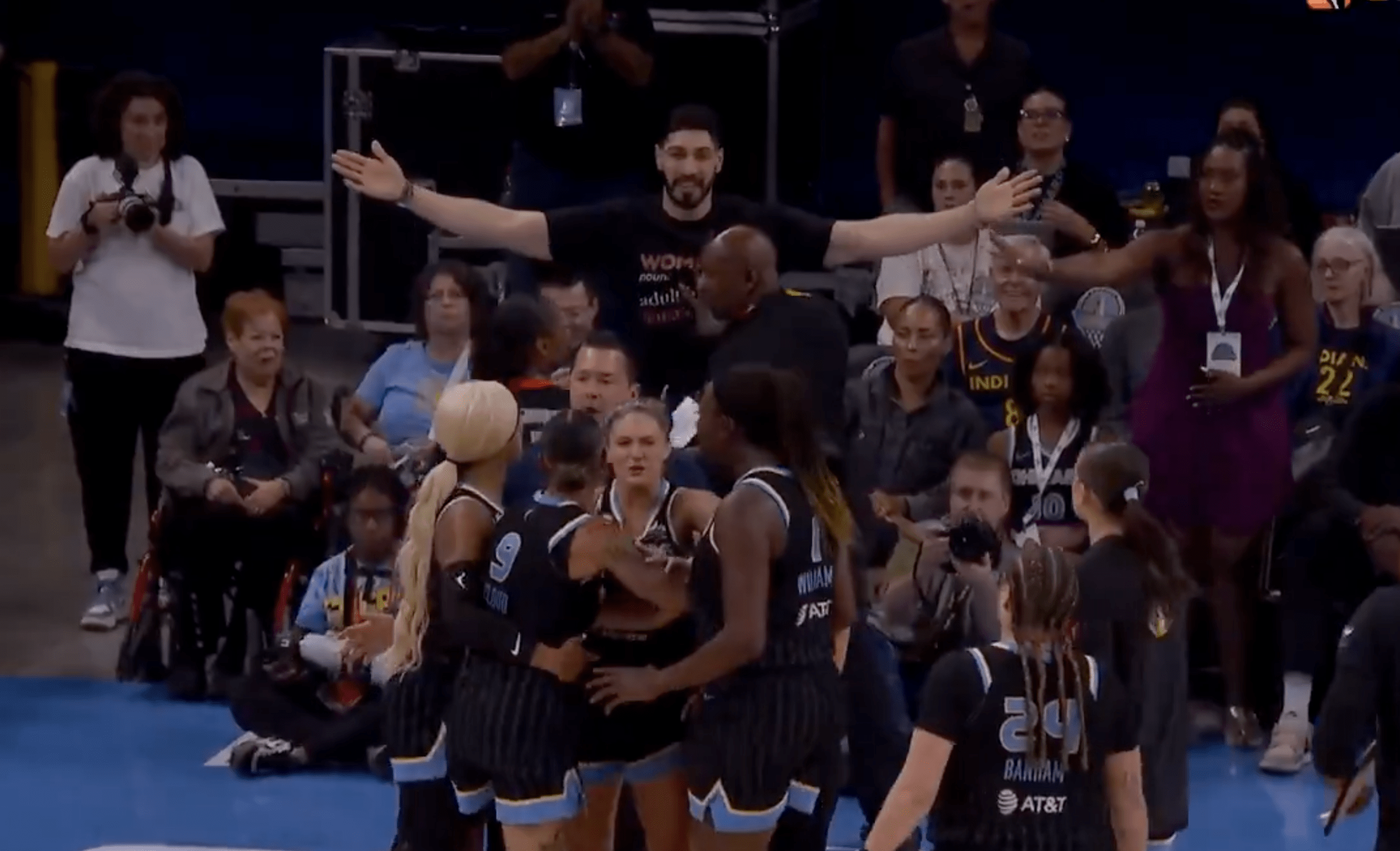 Enes Kanter ejected from Fever game for yelling at Sky player