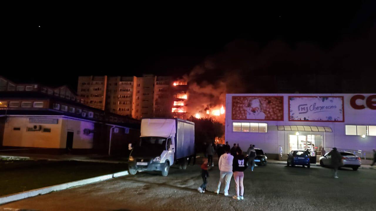 Drone attack kills 2 children, burns logistics hub in Russia’s Krasnodar