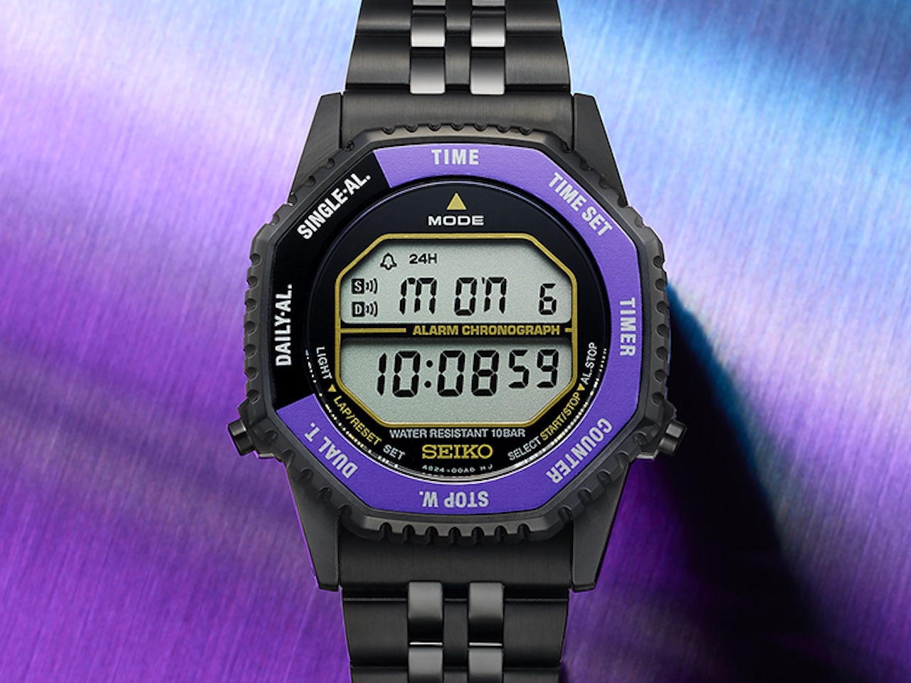 Seiko Turned a 1982 Digital Watch Trick Purple