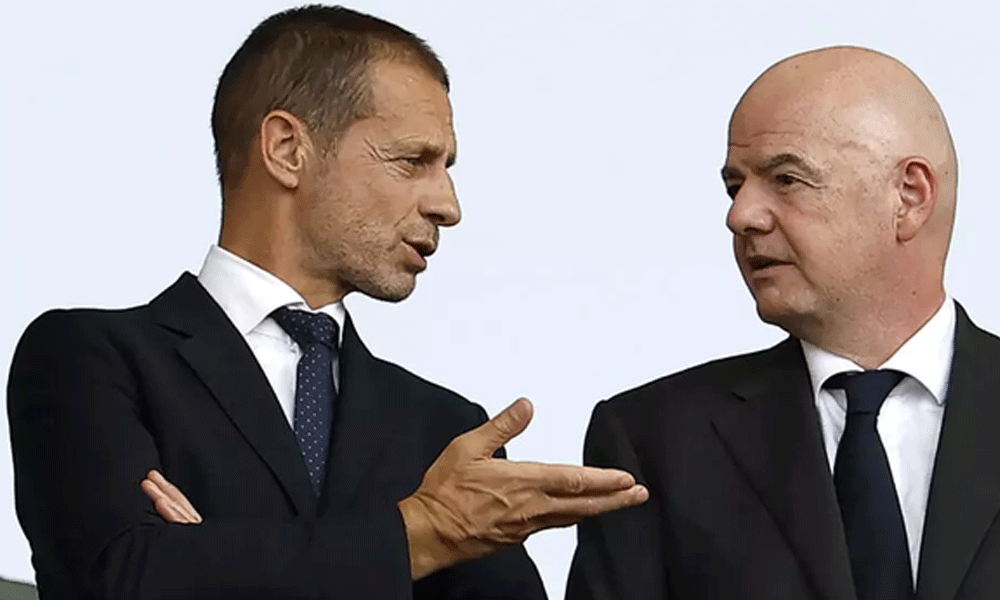 UEFA's Ceferin tells Infantino to go, but 'not interested' in replacing him