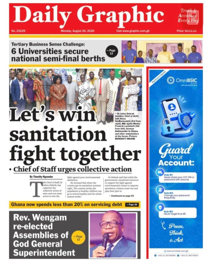 Today’s Front pages: Monday, August 24, 2026