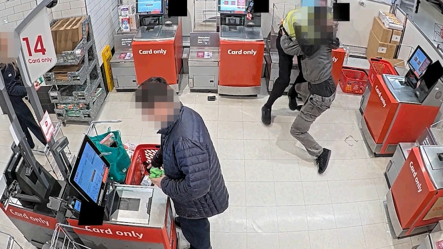 Exclusive CCTV captures the violence facing Coles workers