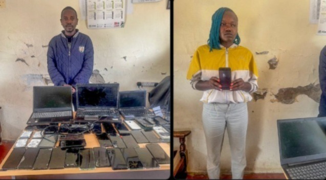 Two arrested as police recover stolen electronics in Kayole