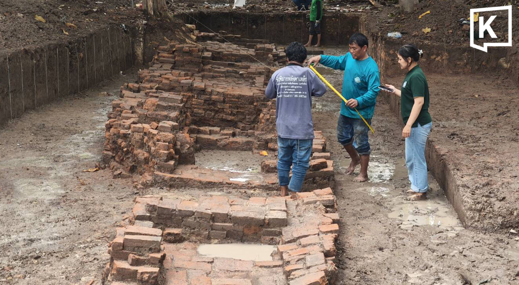 Archaeologists uncover ancient layers beneath Korat city wall