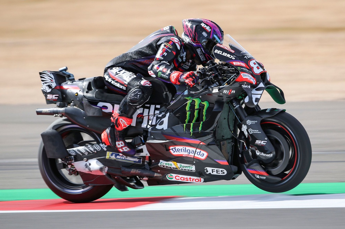 MotoGP British GP: Jorge Martin leads Aprilia front-row lockout in qualifying