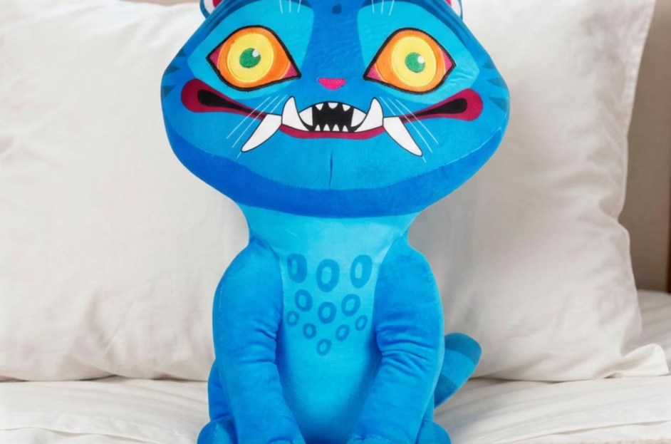 This Weighted Derpy Pillow Mimics a Hug From the ‘KPop Demon Hunters’ Tiger to Help You Gently Fall Asleep